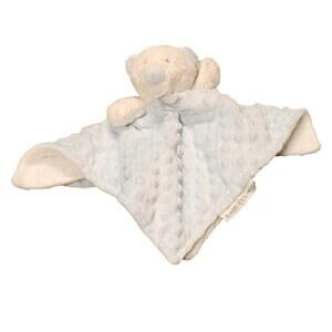 Blankets & Beyond Blue White Bear Baby Security Blanket Lovey Bumps
